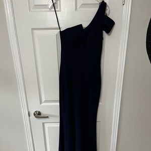 Long dark blue dress